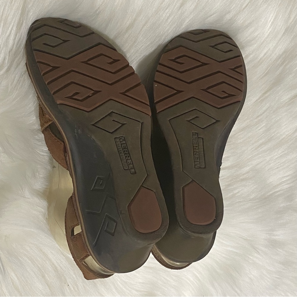 Merrell Women's Brown Leather Upper Heel Size 6 - Picture 3 of 6